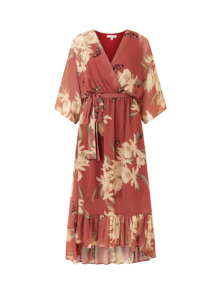 YASMINE™ - Chic Midi Kimono Dress