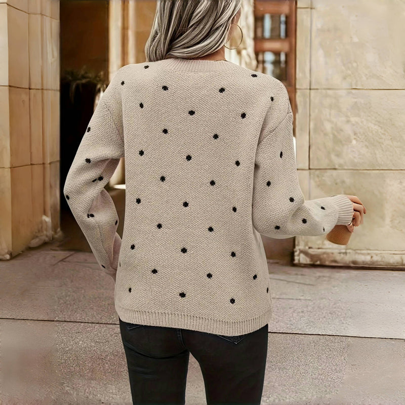 MAEVE™ Polka Dot Sweater - Stylish and Cozy