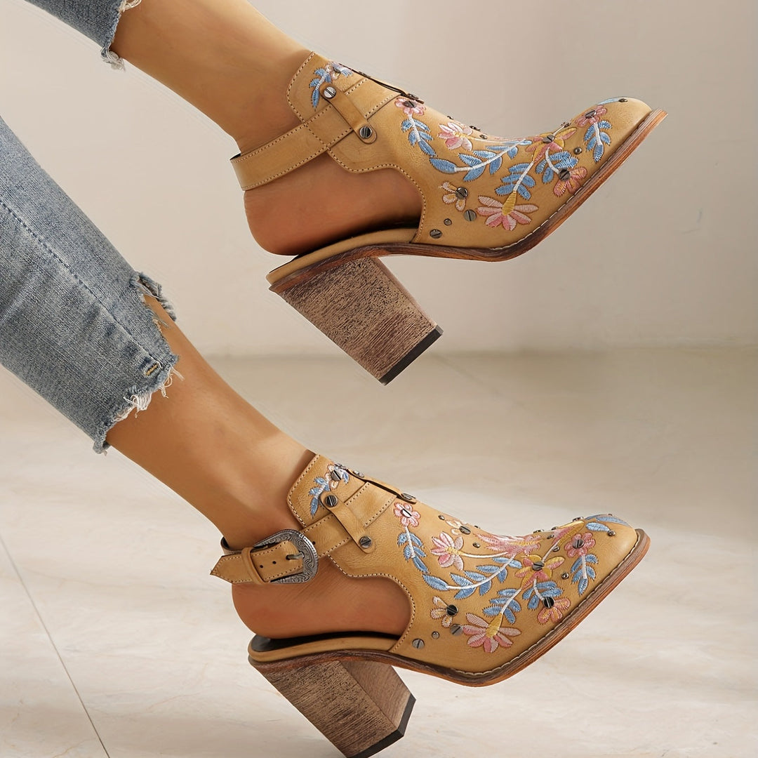 Rosine | Floral Vintage Ankle Boots
