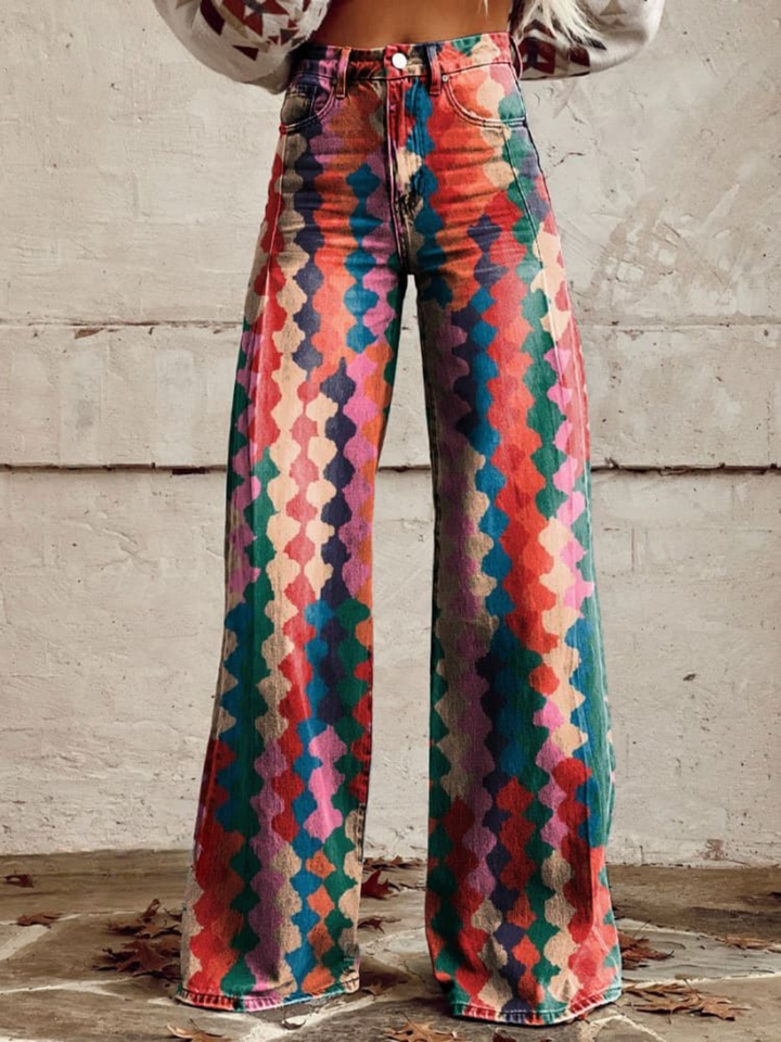BETH™ - Colorful Boho Wide-Leg Pants