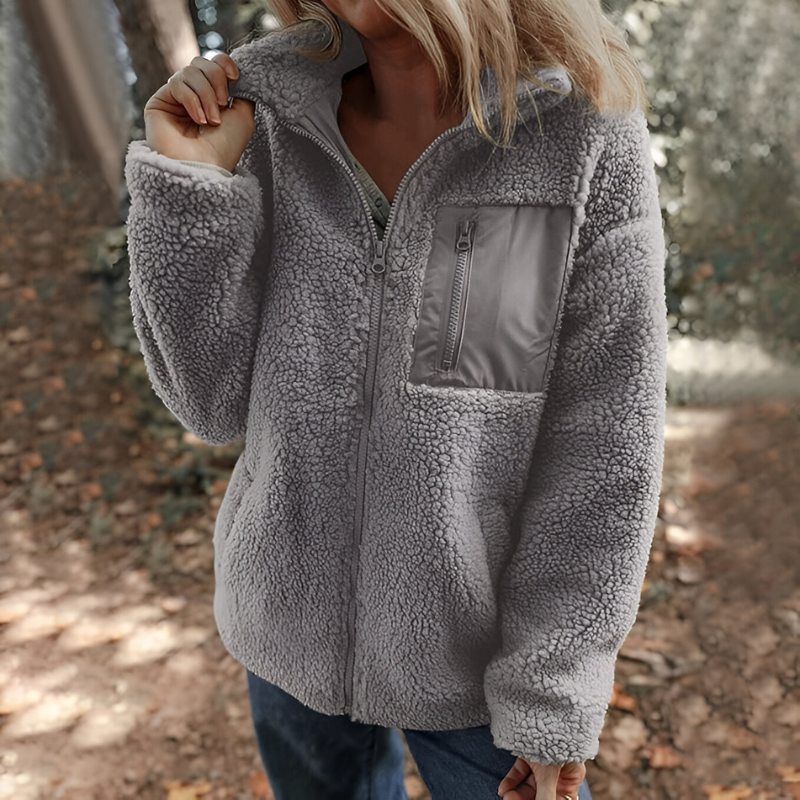 Faye™ | Cozy Teddy Fleece Zip Jacket