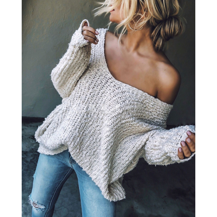 SOLEDAD™ – Cozy Long Sleeve Drop Shoulder Sweater