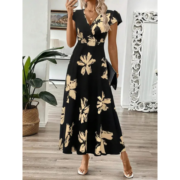 ZOELLA™ – Elegant Printed Maxi Dress