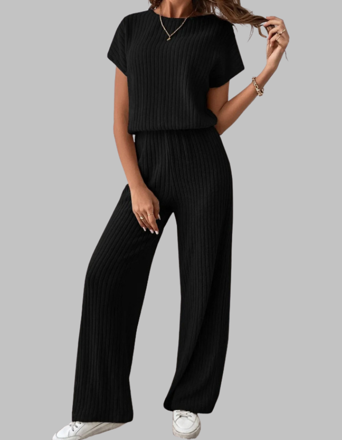 MAGGIE™ - Casual Short Sleeve Top & Pants Set
