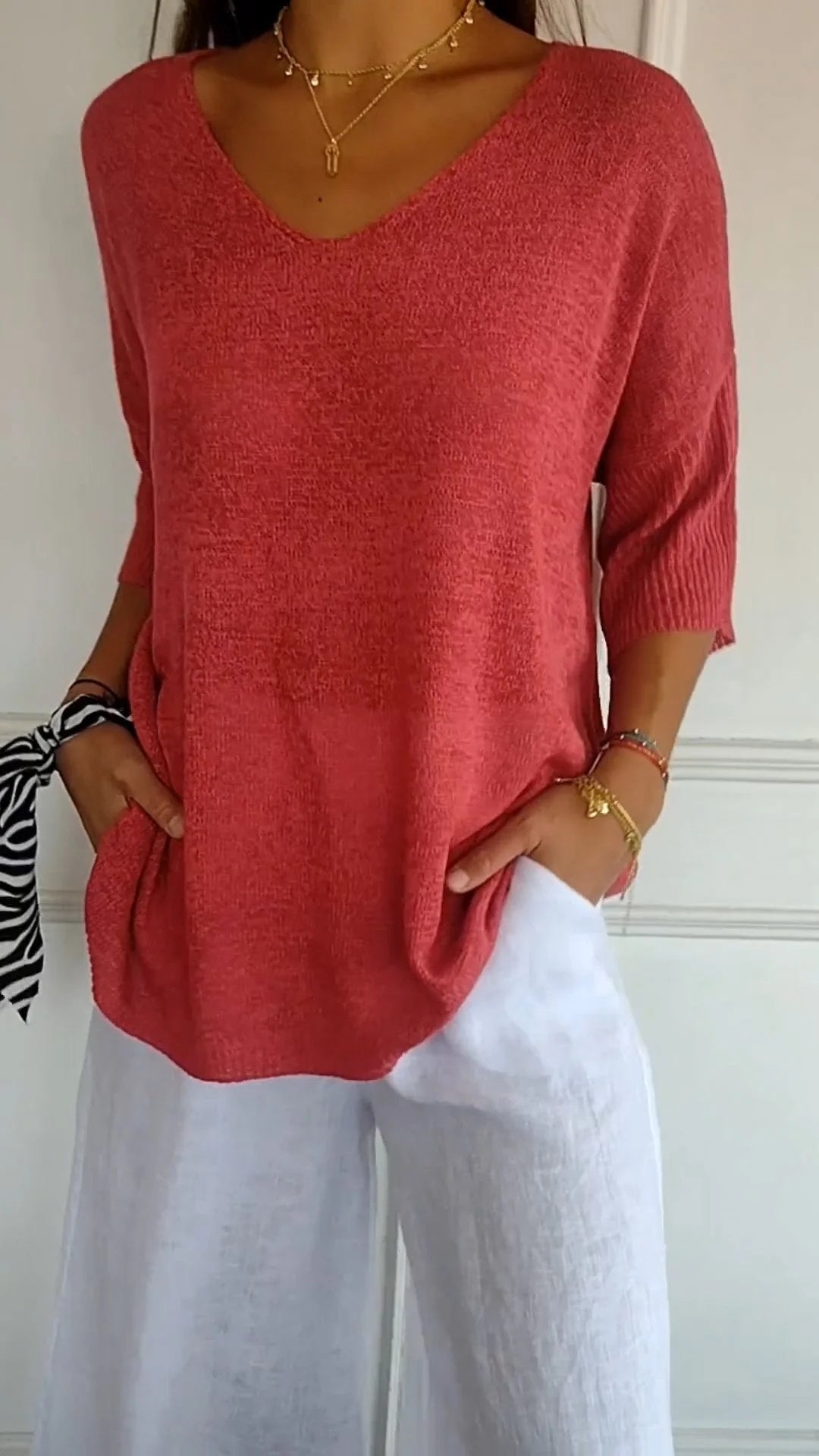 LAUREN™ - Relaxed V-Neck Tee