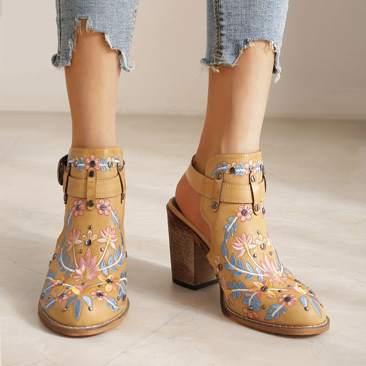 Rosine | Floral Vintage Ankle Boots
