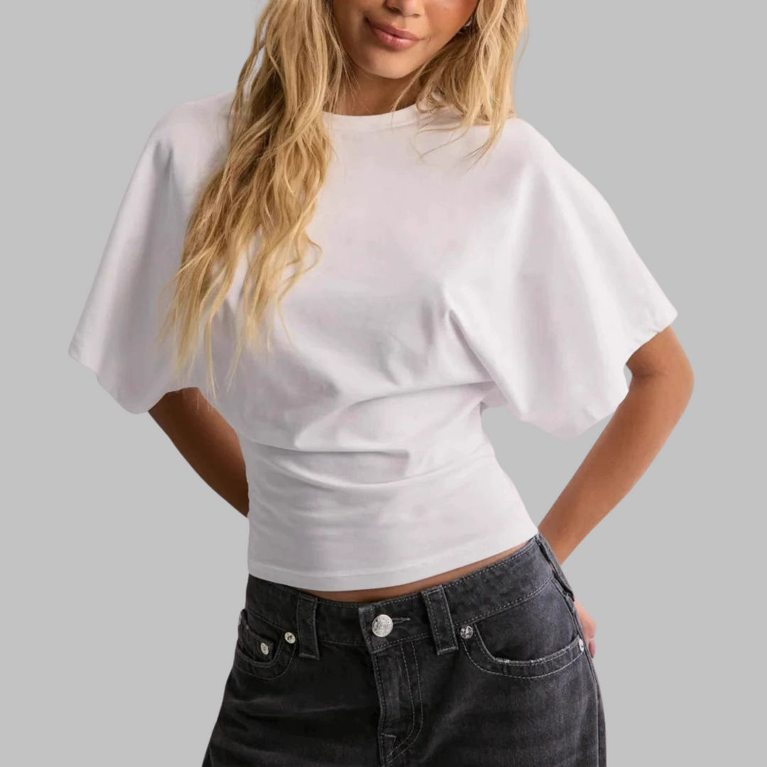 RAZI™ - Fitted Half Sleeve Round Neck Top