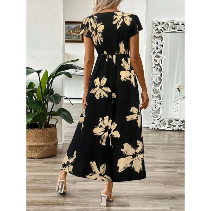 ZOELLA™ – Elegant Printed Maxi Dress