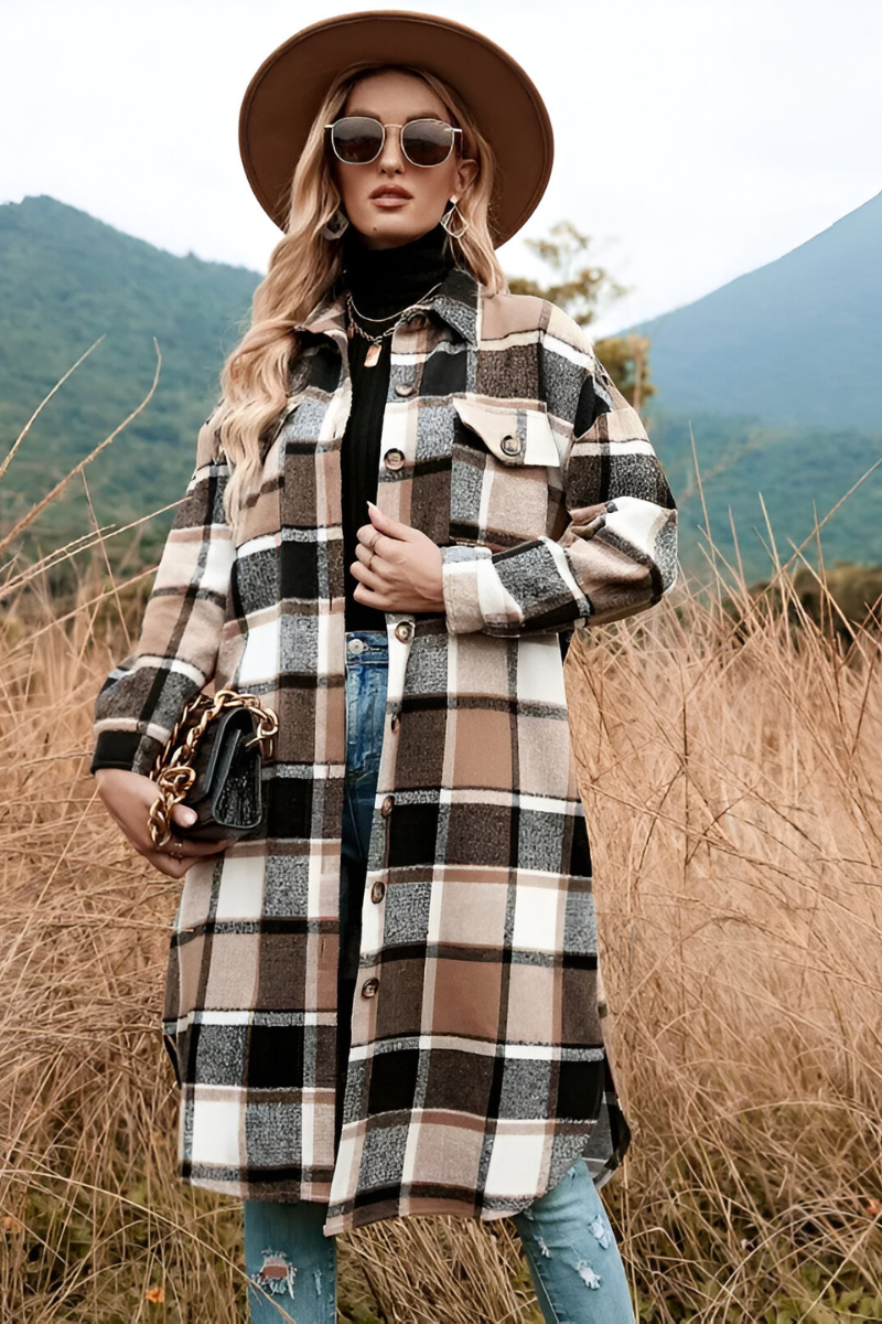 Liva™ | Cozy Checked Autumn Coat