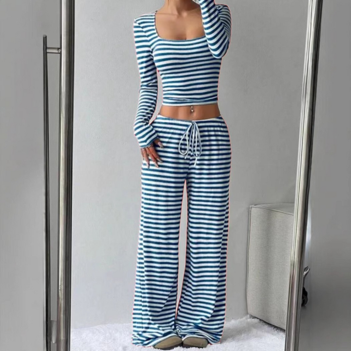 LORNA™ – Relaxed Fit Crop Top & Pant Set