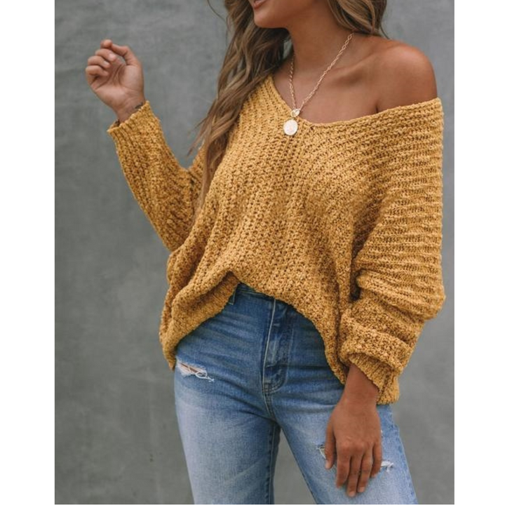 SOLEDAD™ – Cozy Long Sleeve Drop Shoulder Sweater