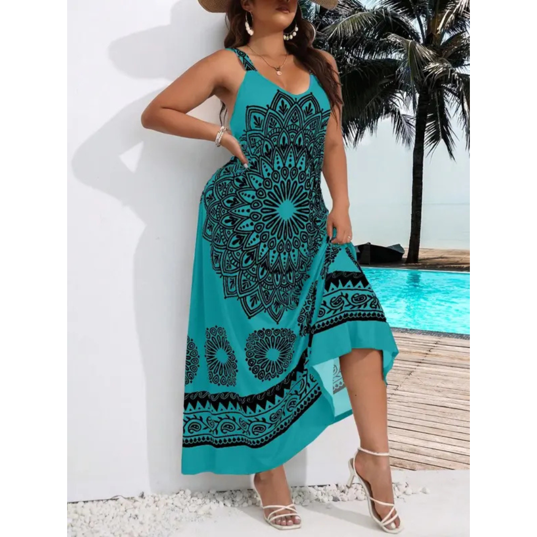 AMARIEL™ – Plus Size Sleeveless Maxi Dress
