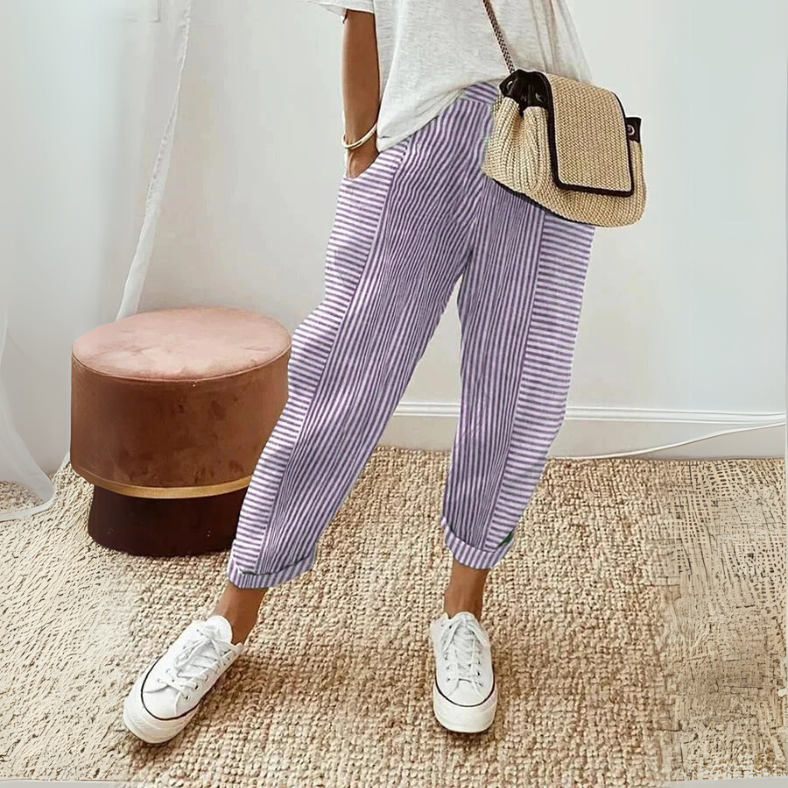 FLORIANE™ - Boho Stripe Relaxed Pants