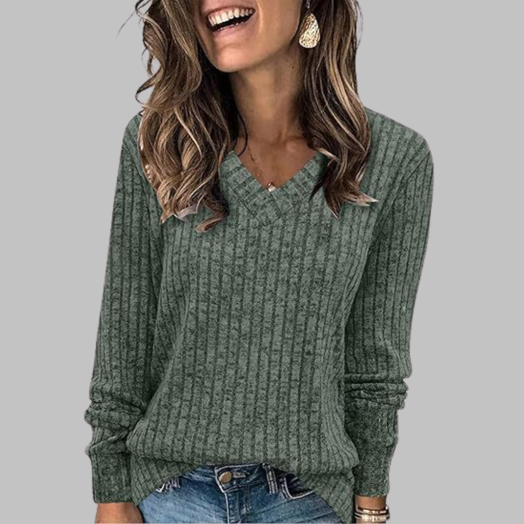 DERI™ - Cozy V-Neck Long Sleeve