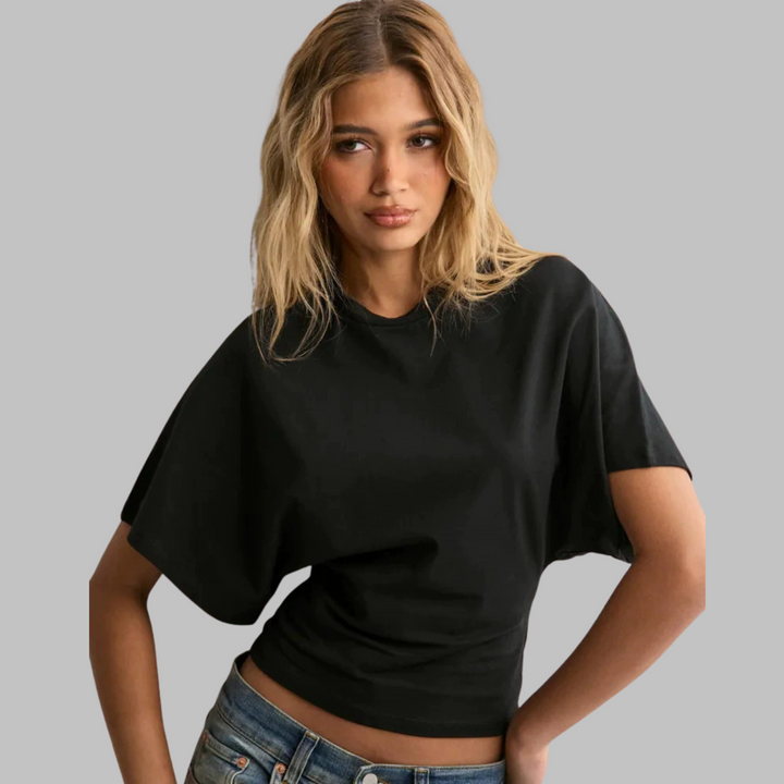 RAZI™ - Fitted Half Sleeve Round Neck Top
