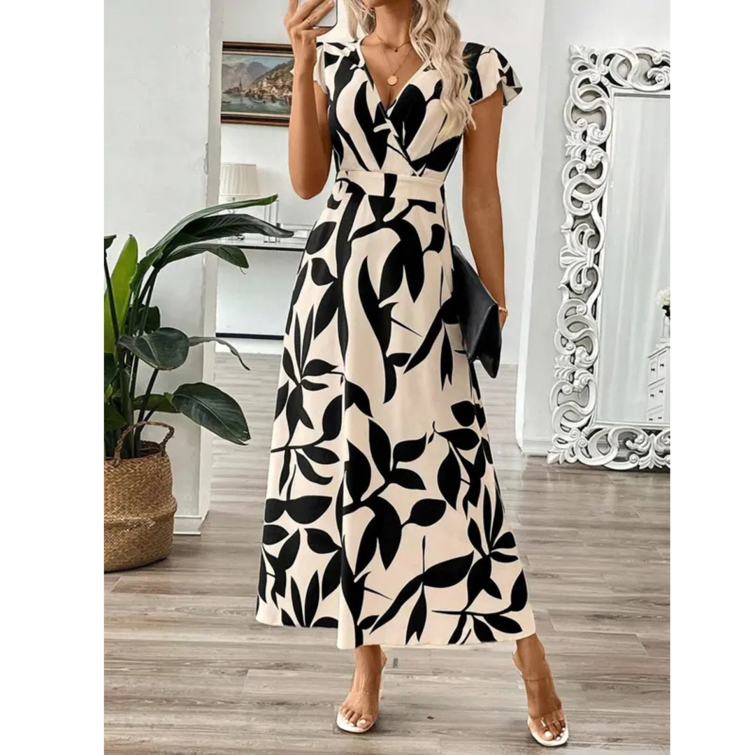 ZOELLA™ – Elegant Printed Maxi Dress