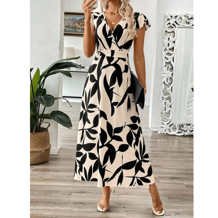ZOELLA™ – Elegant Printed Maxi Dress