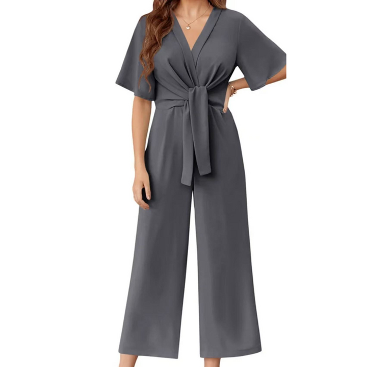 GABRIELLA™ - Chic Summer Tie Knot Jumpsuit
