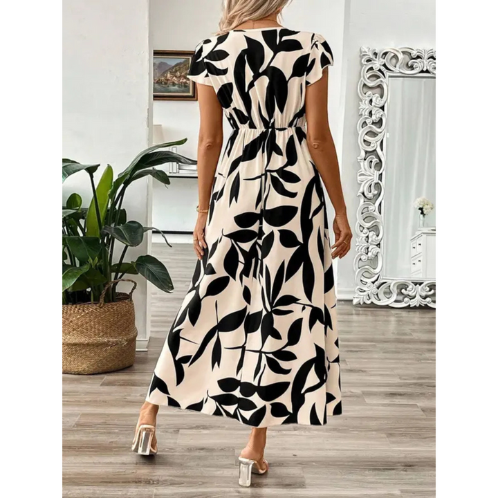ZOELLA™ – Elegant Printed Maxi Dress