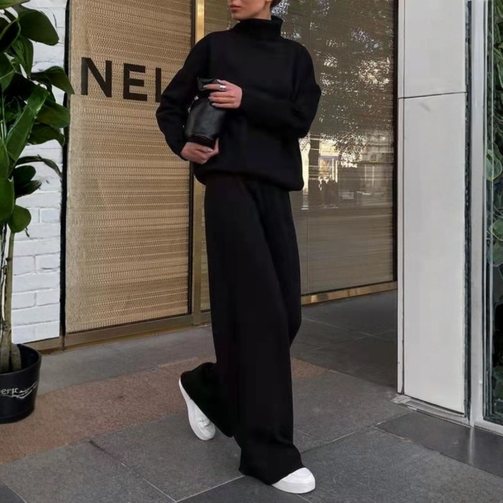 TADUM™ - Cozy Turtleneck and Wide Leg Pants Set