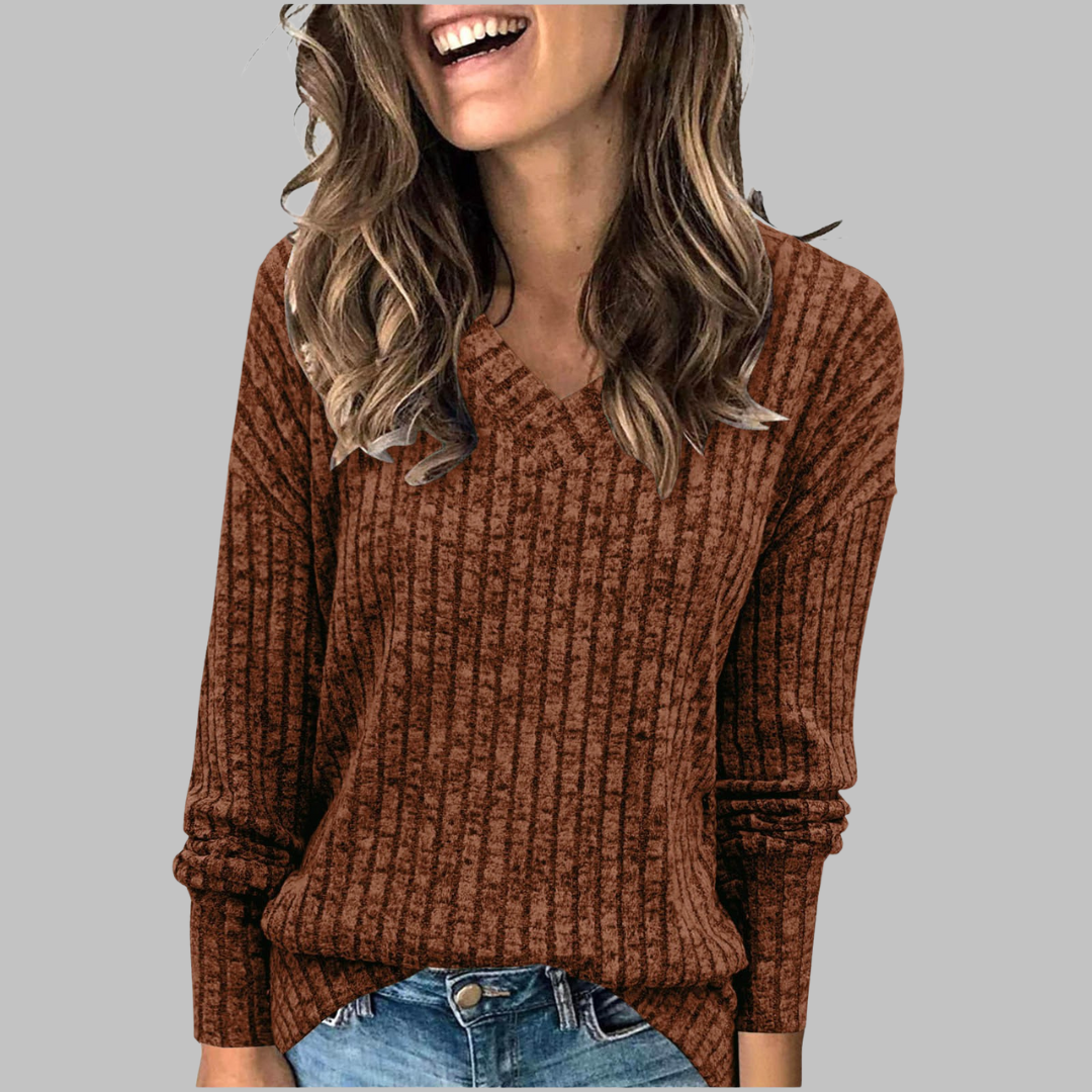 DERI™ - Cozy V-Neck Long Sleeve