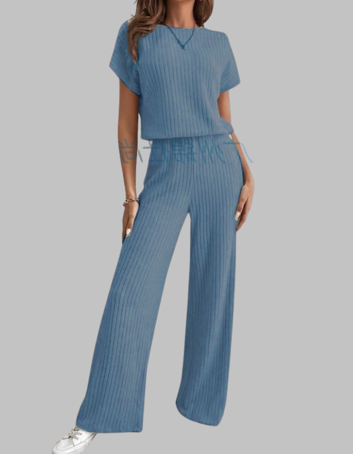 MAGGIE™ - Casual Short Sleeve Top & Pants Set