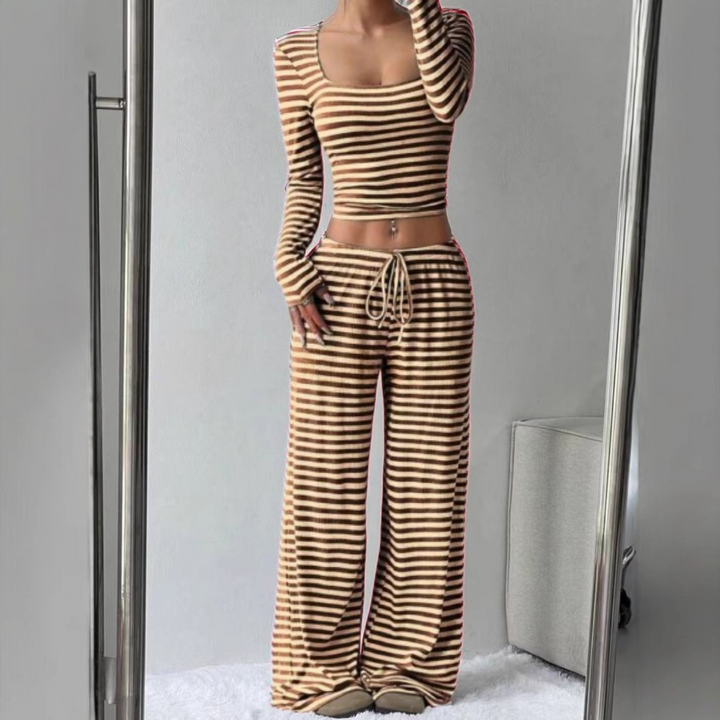 LORNA™ – Relaxed Fit Crop Top & Pant Set