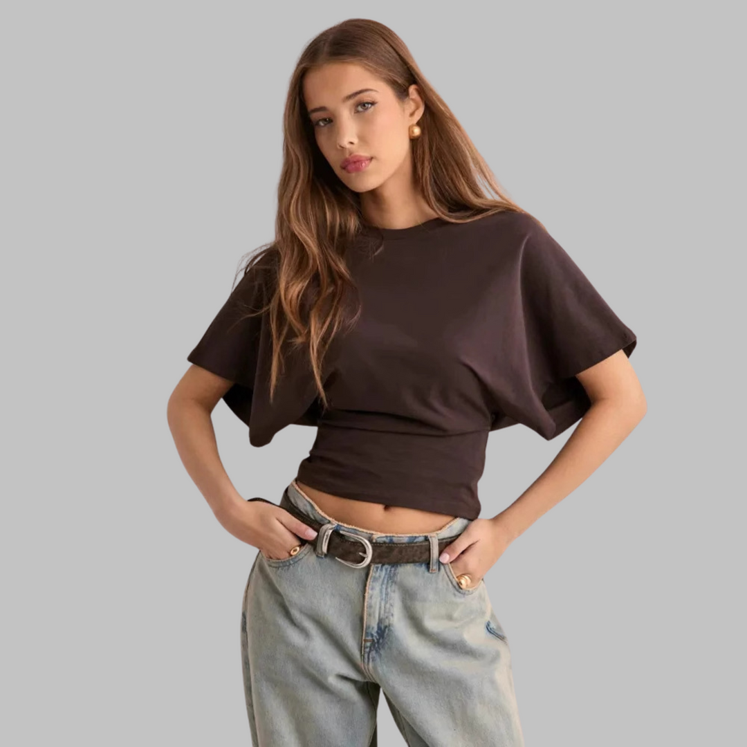 RAZI™ - Fitted Half Sleeve Round Neck Top