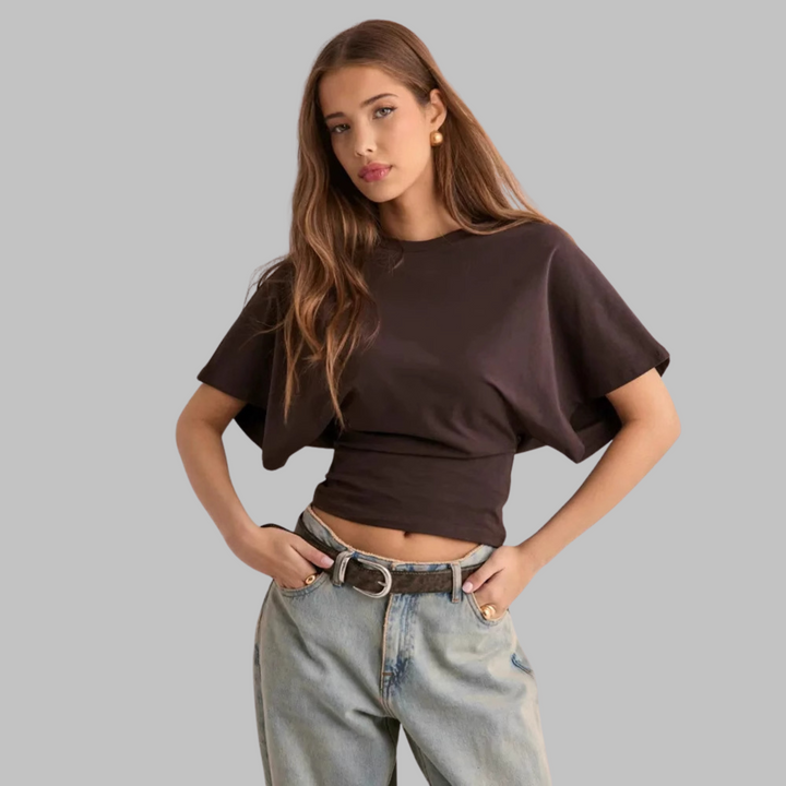 RAZI™ - Fitted Half Sleeve Round Neck Top