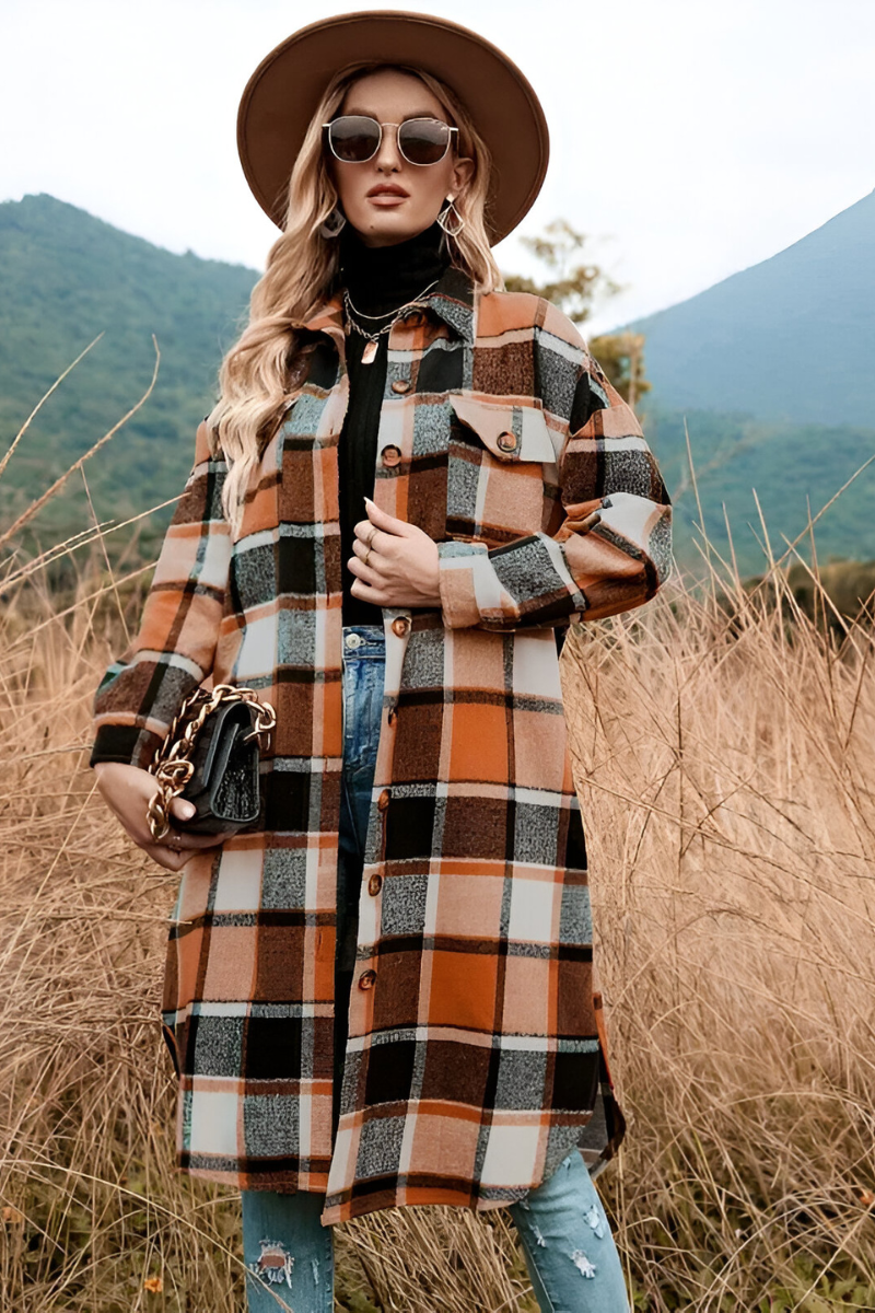 Liva™ | Cozy Checked Autumn Coat