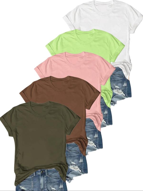 OLIVE™ - Pack of 5 Casual Short Sleeve Tees