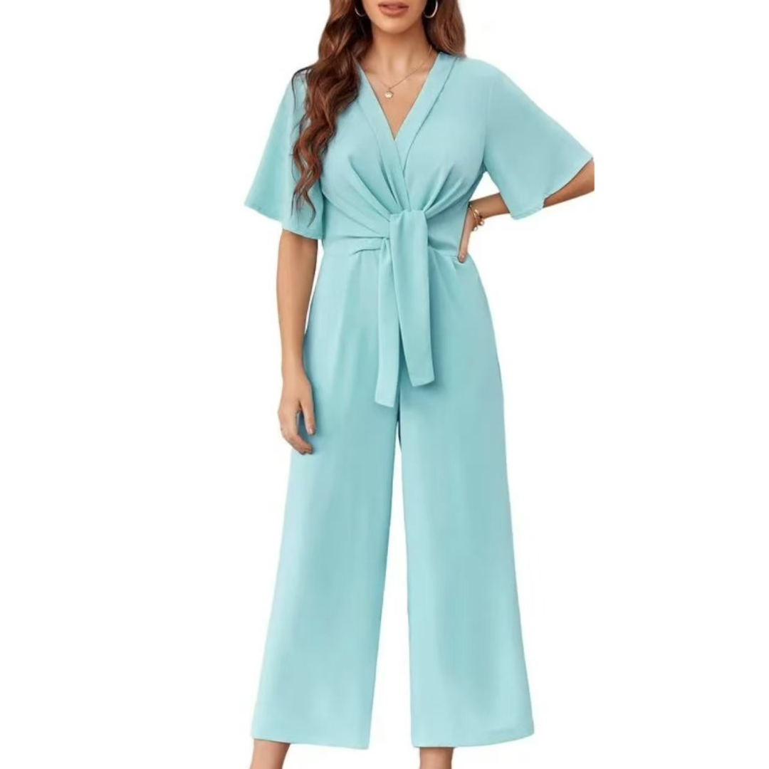GABRIELLA™ - Chic Summer Tie Knot Jumpsuit