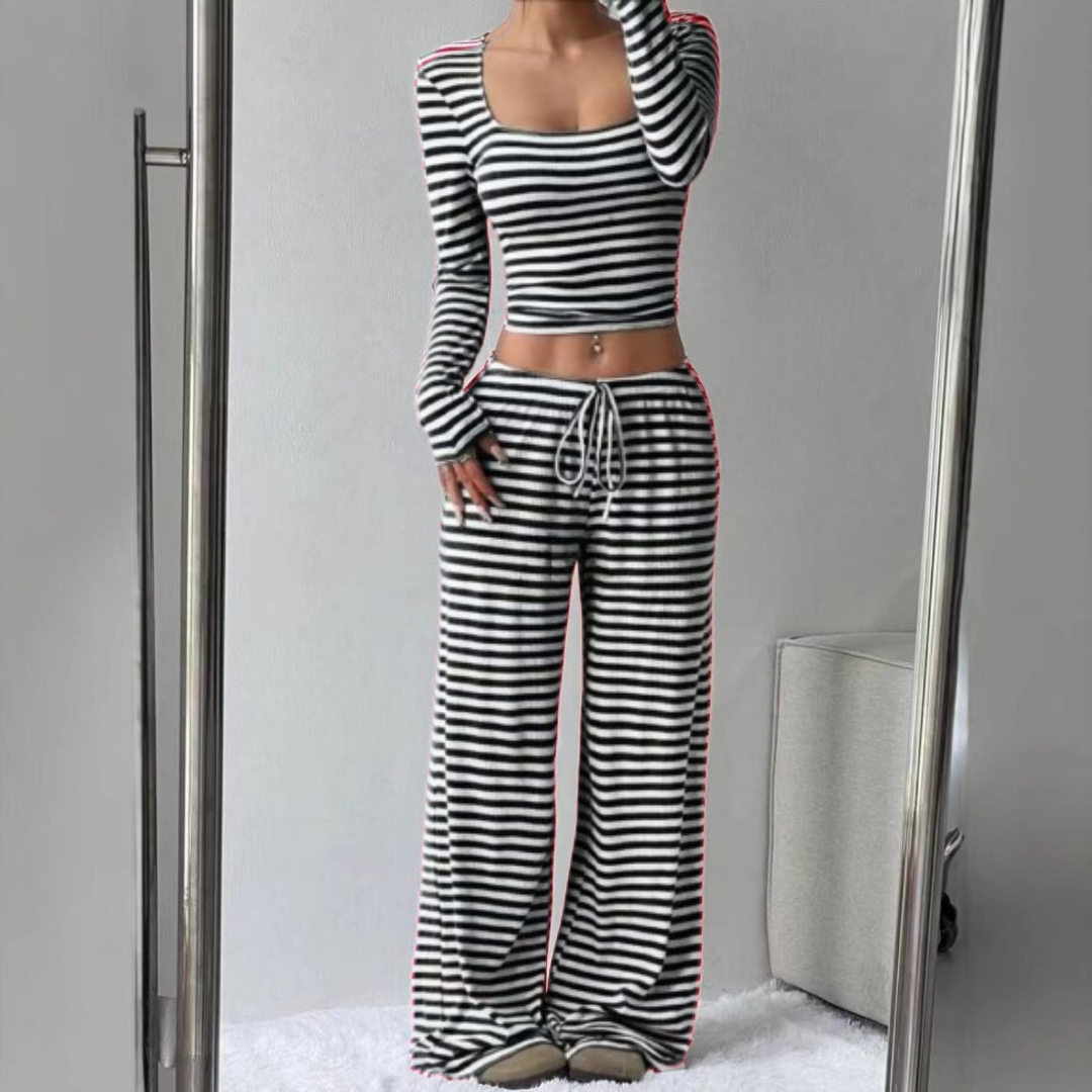 LORNA™ – Relaxed Fit Crop Top & Pant Set