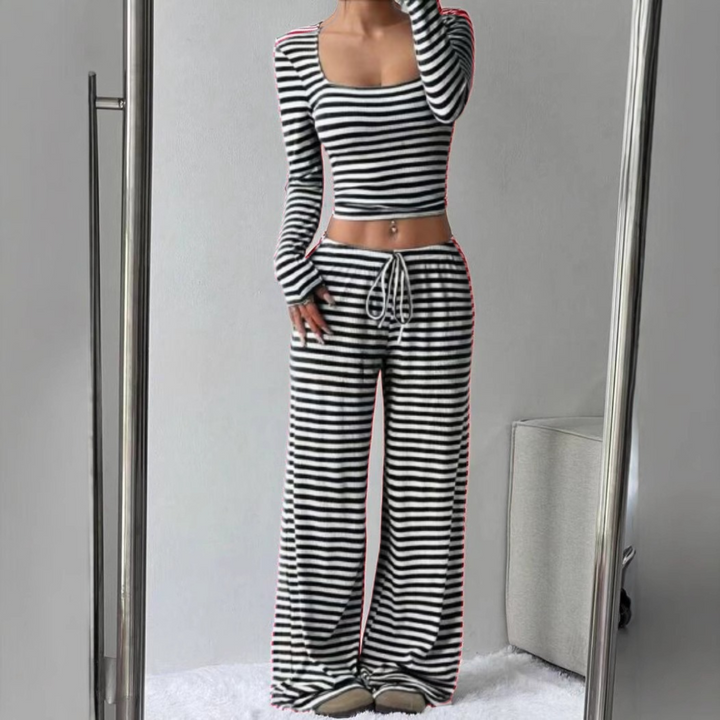 LORNA™ – Relaxed Fit Crop Top & Pant Set