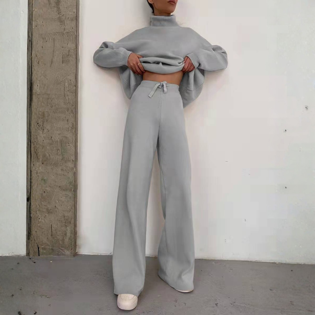 TADUM™ - Cozy Turtleneck and Wide Leg Pants Set