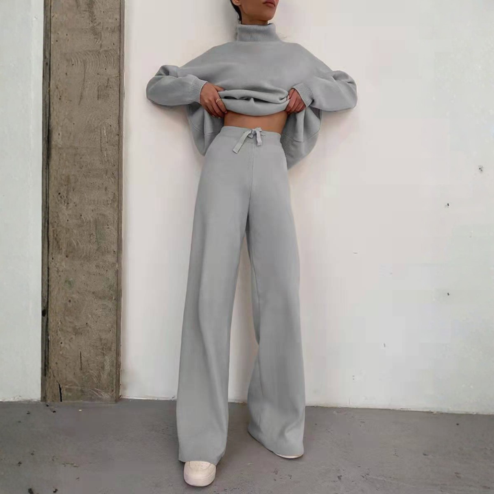 TADUM™ - Cozy Turtleneck and Wide Leg Pants Set