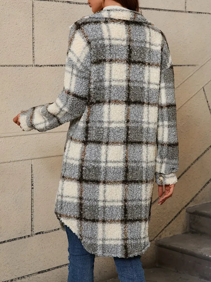 Isabelle™ | Cozy Checked Teddy Coat