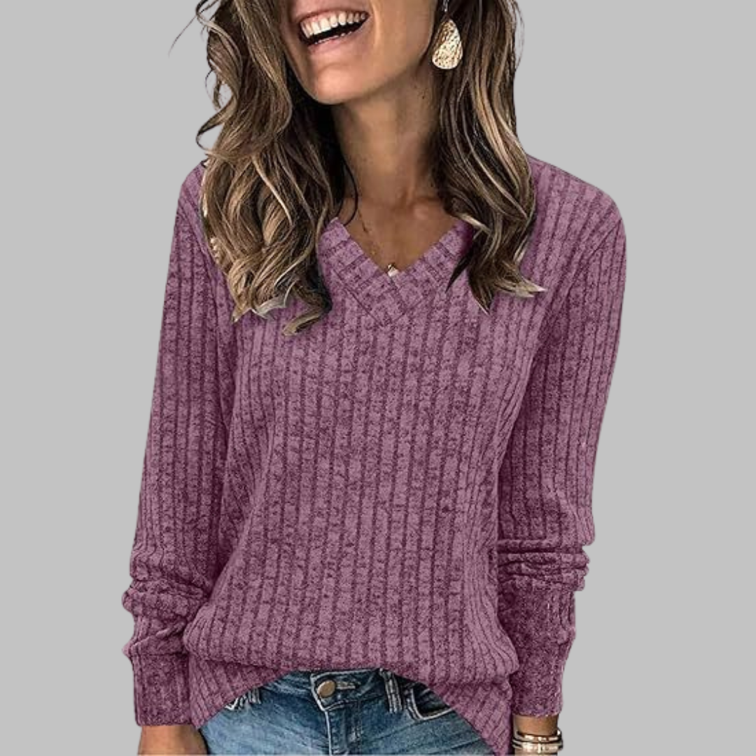 DERI™ - Cozy V-Neck Long Sleeve