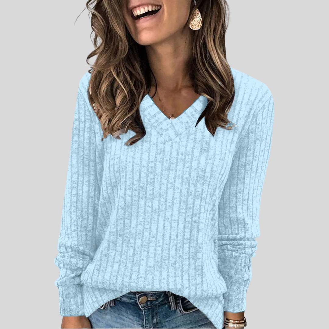 DERI™ - Cozy V-Neck Long Sleeve