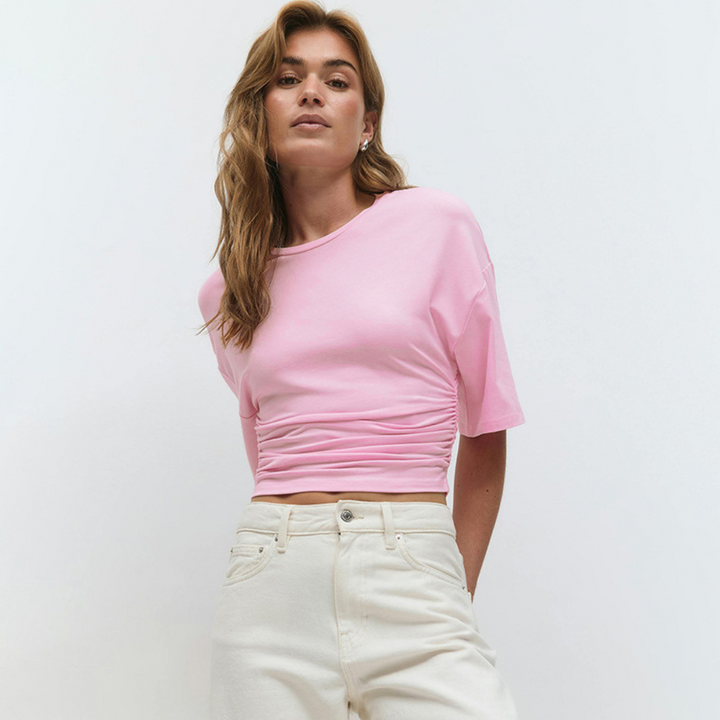 PAMKA™ - Cozy Fitted Short Sleeve Top