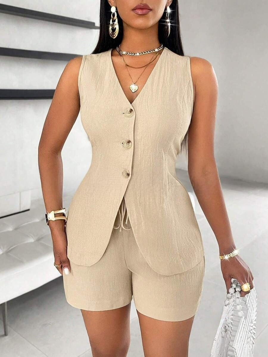 CHELENA™ – Stylish Summer Vest and Shorts Combo