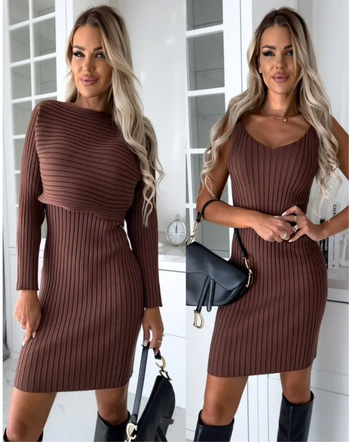 LARISSA™ - Ribbed Knit Two-Piece Outfit