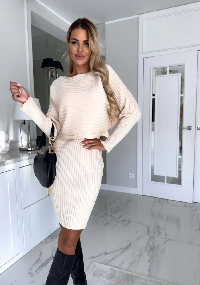 LARISSA™ - Ribbed Knit Two-Piece Outfit