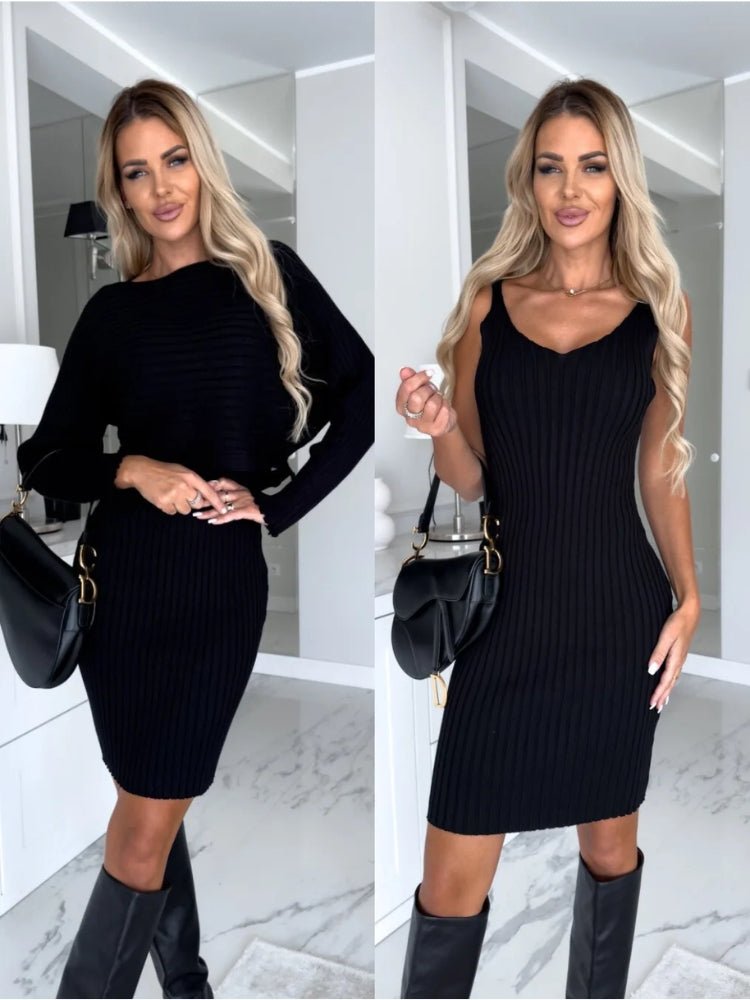 LARISSA™ - Ribbed Knit Two-Piece Outfit