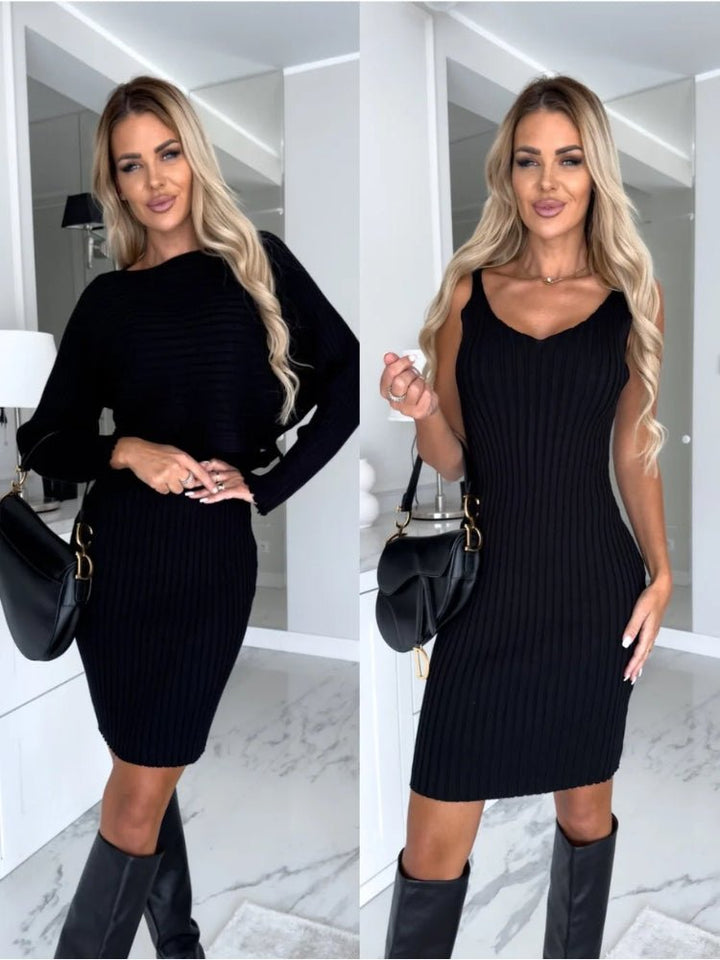 LARISSA™ - Ribbed Knit Two-Piece Outfit