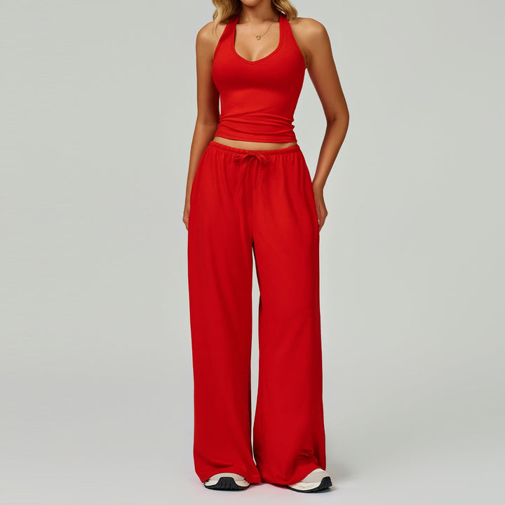 ARAYA™ - Casual Crop Tank & Wide Leg Pants Set