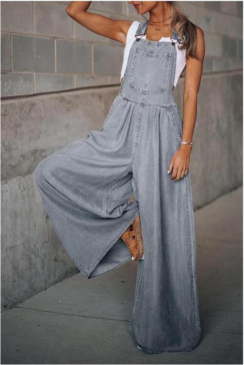 URA™ - Vintage Wide Leg Jumpsuit