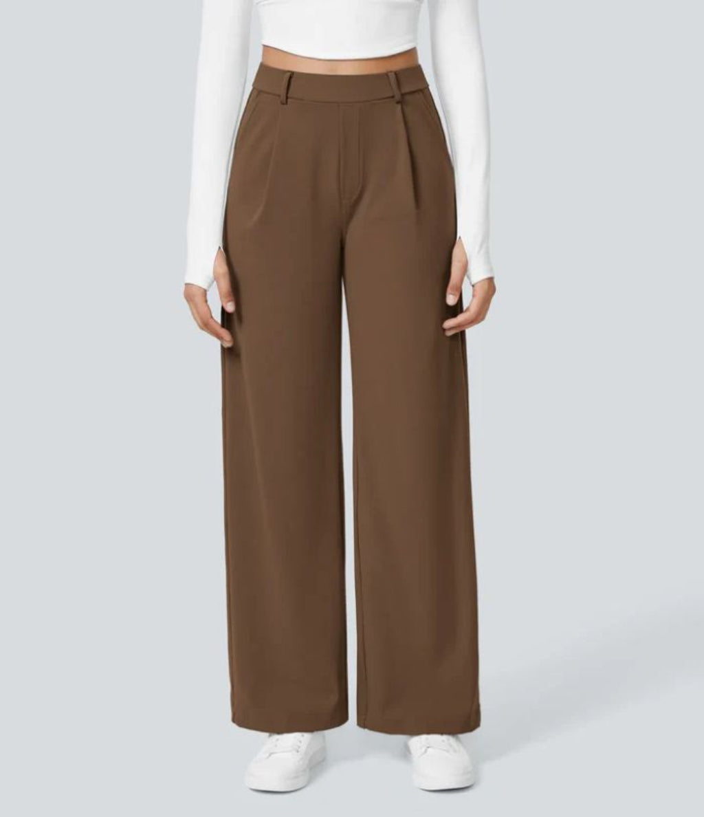 CHARMIE™ - High Waist Straight Leg Pants
