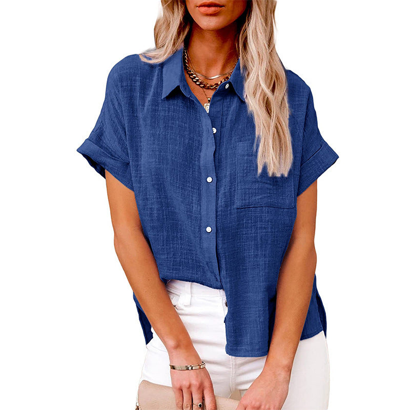 AUDRINE™ – Casual Button-Up Blouse