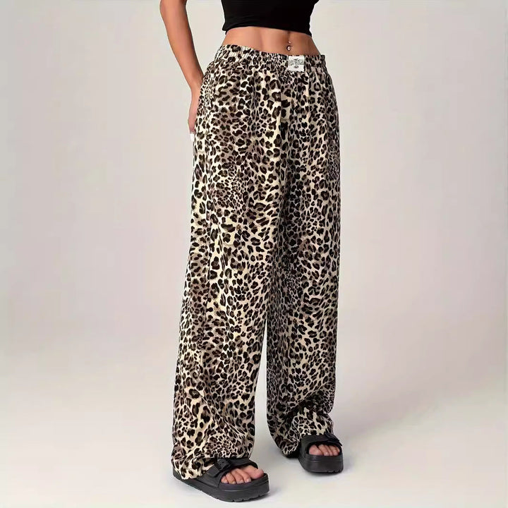 LIEZEL™ – Comfy Leopard Print Straight-Leg Pants